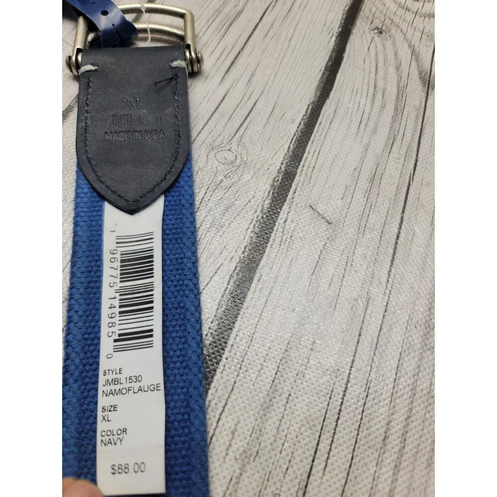 Johnnie-O Washed Camo Namoflauge Belt Denim Navy Blue Men's XL US Made JMBL1530